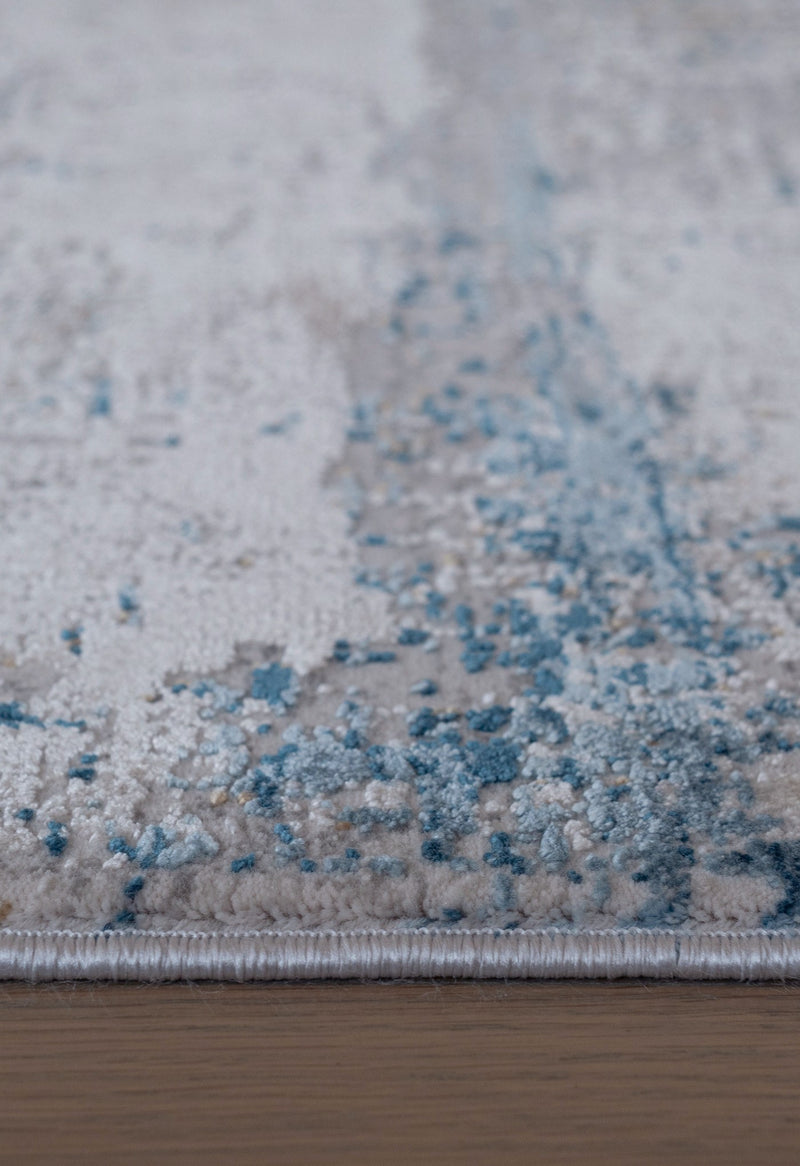 blue abstract rug