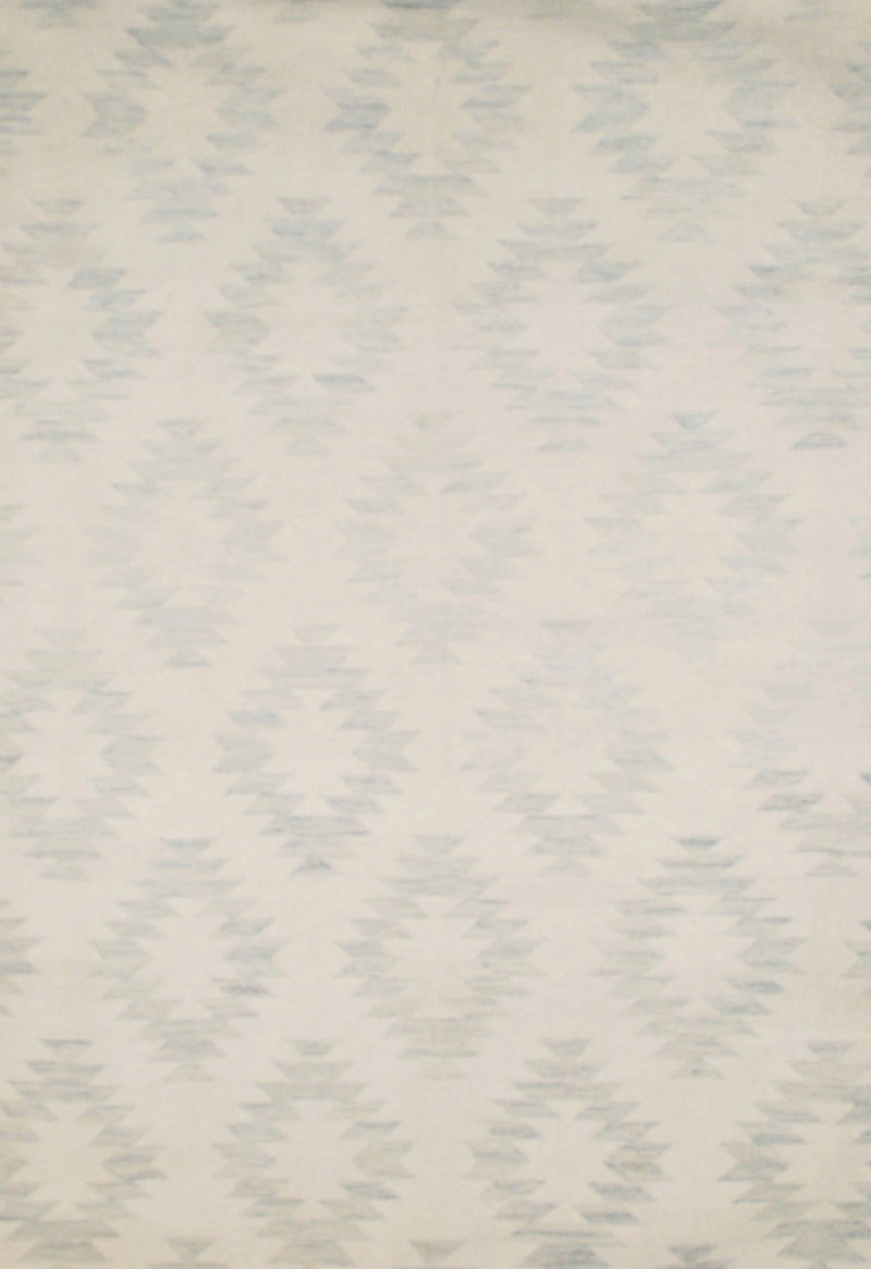 pale blue modern rug with geometric design