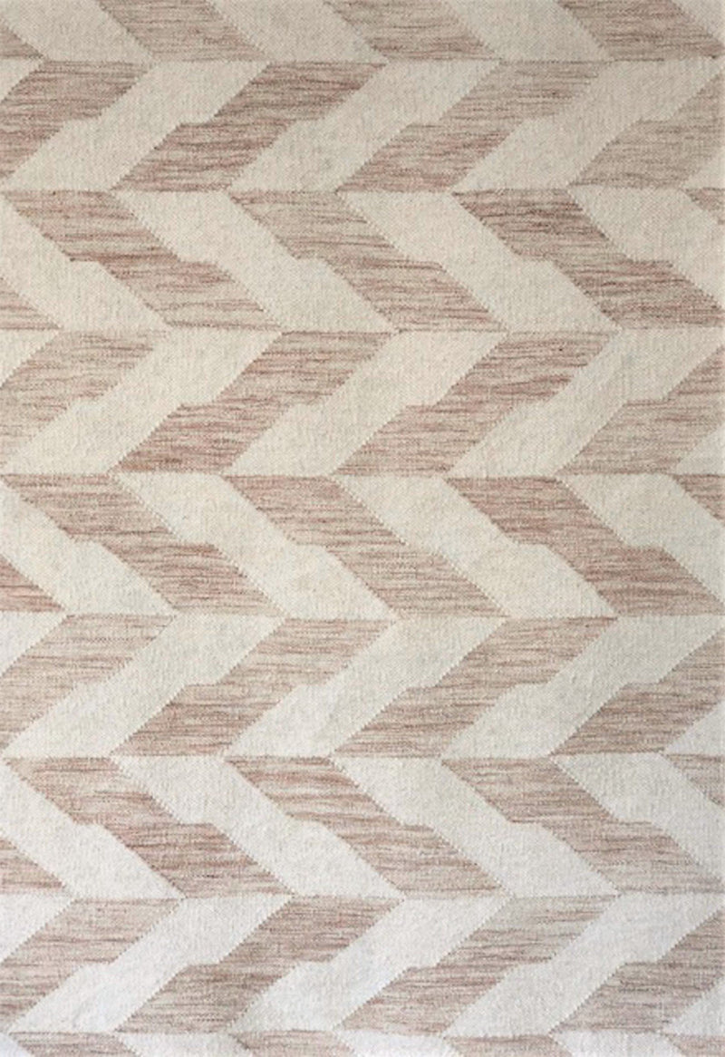 neutral geometric rug close up