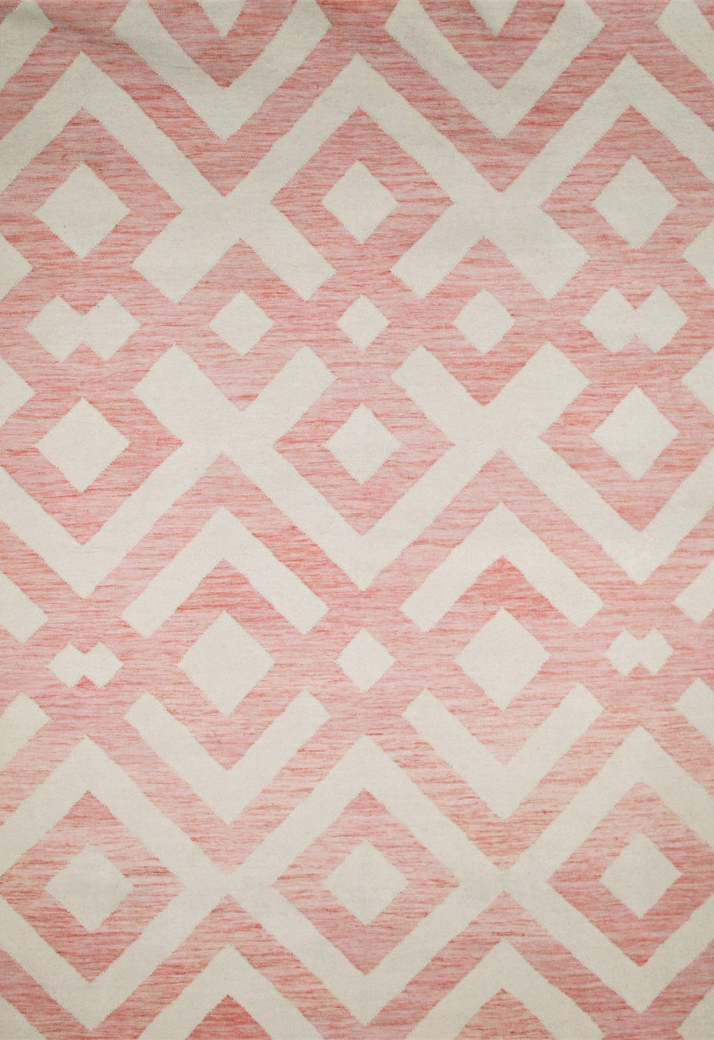 pink geometric rug in modern style