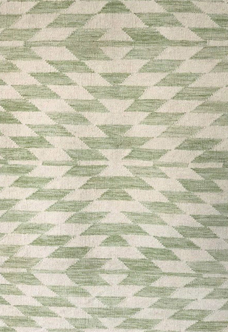 green contemporary rug