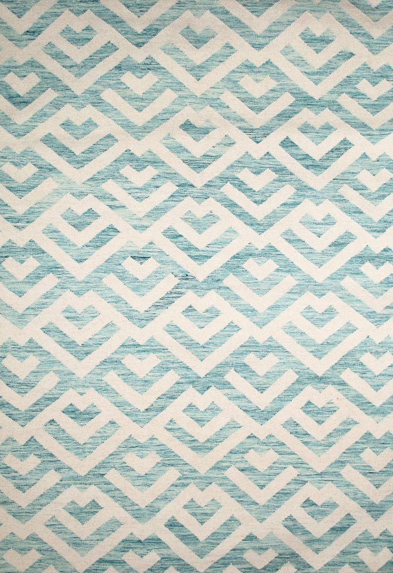 blue patterned rug modern design