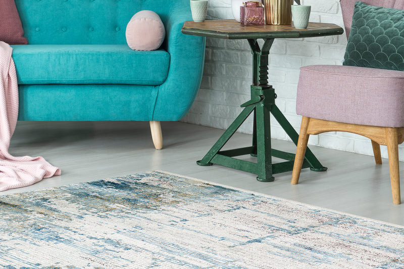 Prague Beige Blue Rug